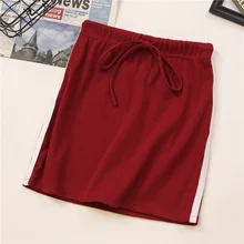 Спортивная Женская юбка весна и осень Корейская трикотажная тонкая эластичная посылка, Спортивная одношаговая юбка, обтягивающее Повседневное платье