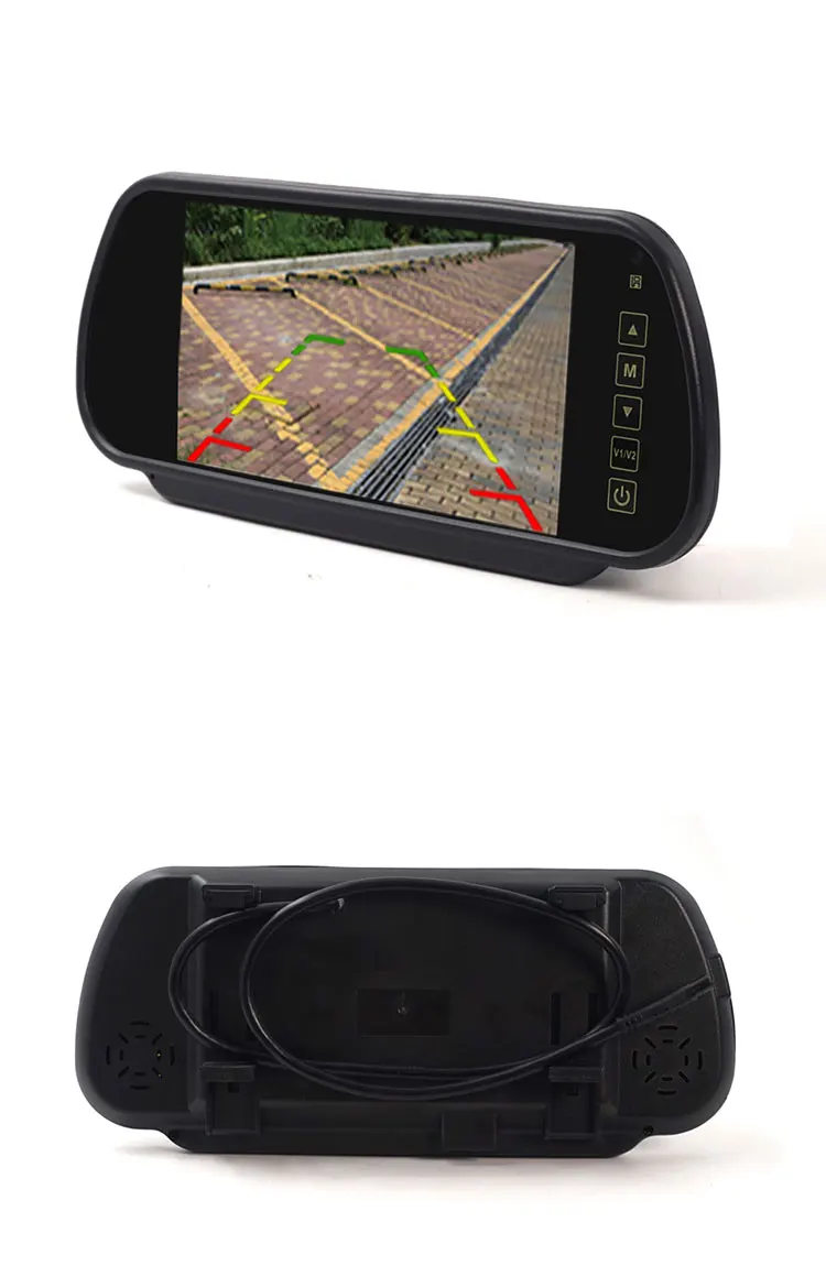 Carsanbo HD 7 дюймов 4PIN автомобильный монитор TFT экран парковочная система заднего хода 12-40 в зеркало заднего вида монитор для автомобиля тормозной светильник камера