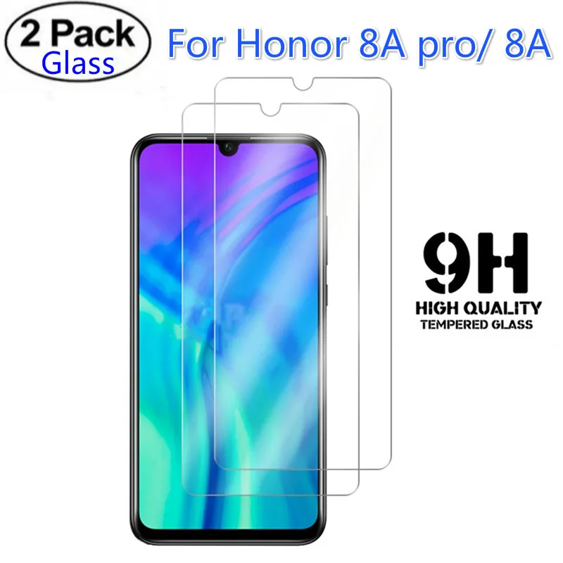 

2pcs Tempered Glass for Huawei Honor 8A Pro Glass Screen Protector Honor 8A 9H Protective Film Honor 8A Pro JAT-L41 JAT-L09 L29