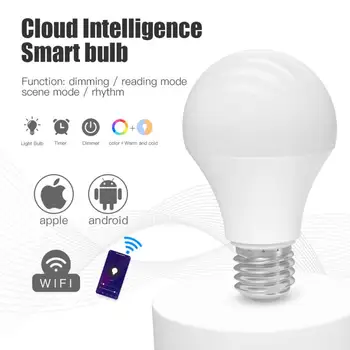 

15W WiFi Bluetooth Control Smart Light Bulb E27 B22 Dimmable RGB+CCT Smart Light Bulb Voice Control Work With Alexa Google Home