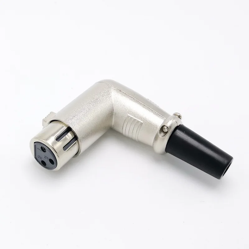3pin правый угол XLR разъем Женский XLR микрофон разъем для 6 мм диаметр кабеля 6 шт