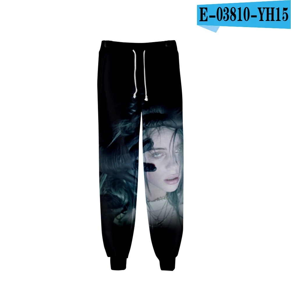 3D Поп-Певец Billie EIlish спортивные штаны женские/мужские модные брюки с 3D принтом Billie EIlish мировой лидер продаж повседневные брюки - Color: 3D
