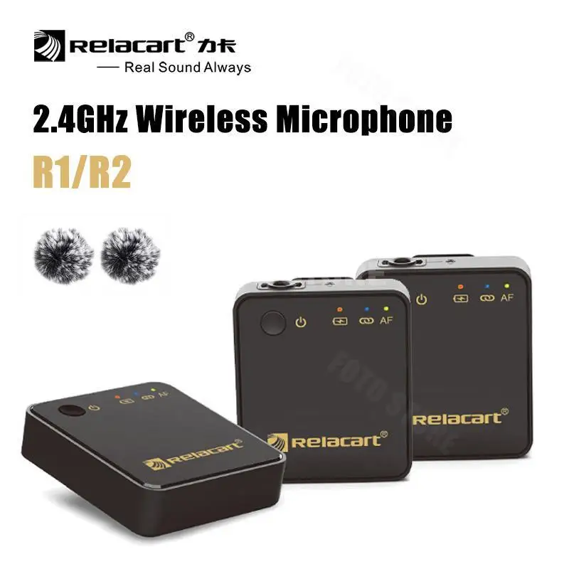 

Realart R1 R2 2,4 ГГц Беспроводная микрофонная система профессиональный конденсаторный микрофон для студии интервью Vlog живой записи микрофон