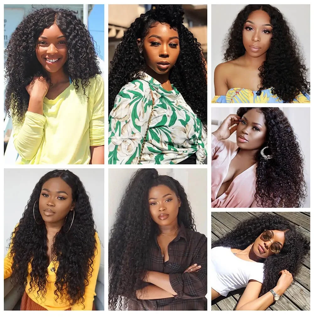 Kinky Curly Human Hair Wig 4x4/13x4 Lace Closure Wig For Black Women human hair wig lace front wig human hair wigs front lace wig