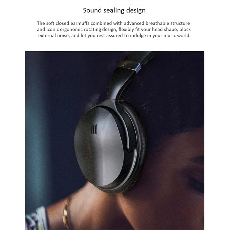 Headphones Wireless Bluetooth 4.2 ANC Noise-Canceling Sports Headset Rechargeable Gaming Headphones