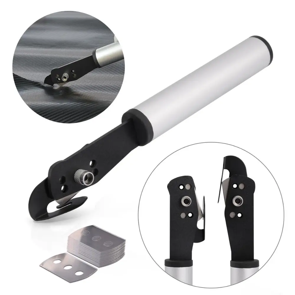 

EHDIS Carbon Foil Film Cutter Knife Car Wrapping Decals Sticker Window Tint Styling Cutting Tool + 10 PCS Stainless Steel Blades
