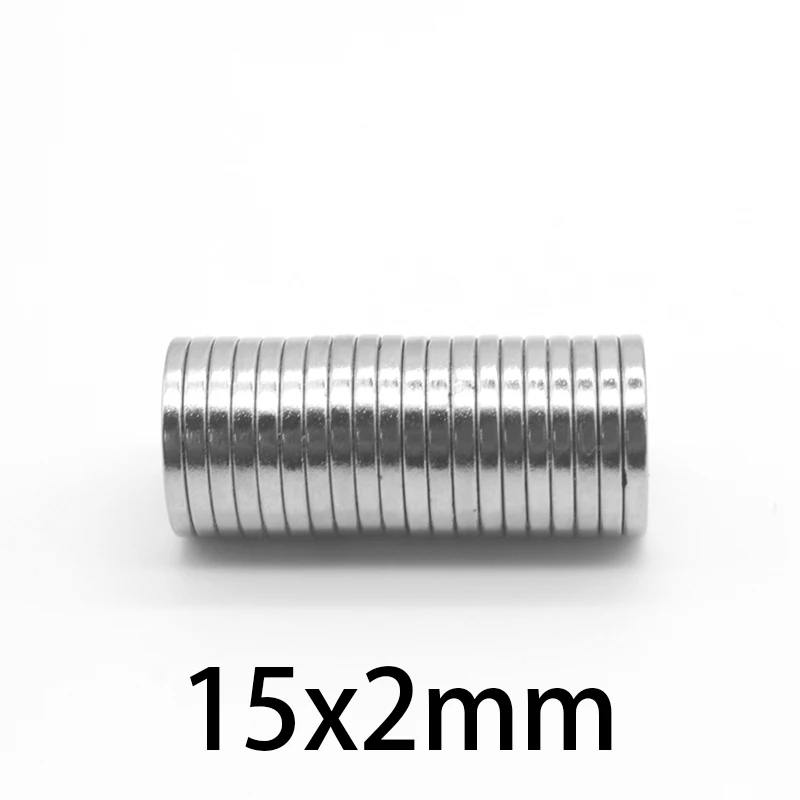15X2Mm Magneti Super Resistenti 15Mm X 2Mm Magnete Rotondo Permanente Piccolo 15X2Mm Magnete Al Neodimio Sottile Magnetico 15*2Mm
