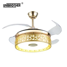 Музыкальный потолочный вентилятор с подсветкой, дистанционное управление, Bluetooth, 110 В, современные лампы для ресторана, гостиной, декор комнаты, освещение, 220 В, реверс