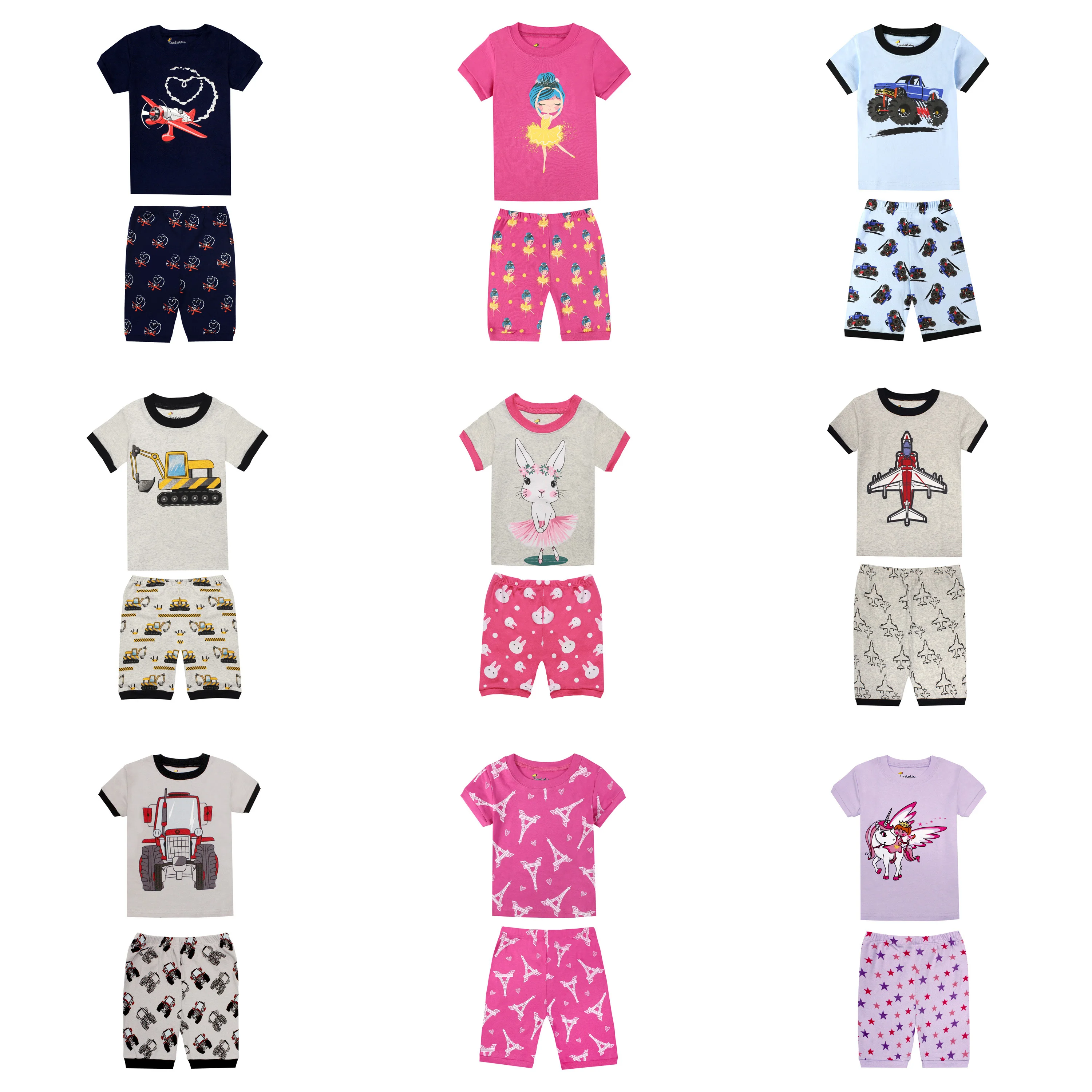 baby girl short sleeve pajamas