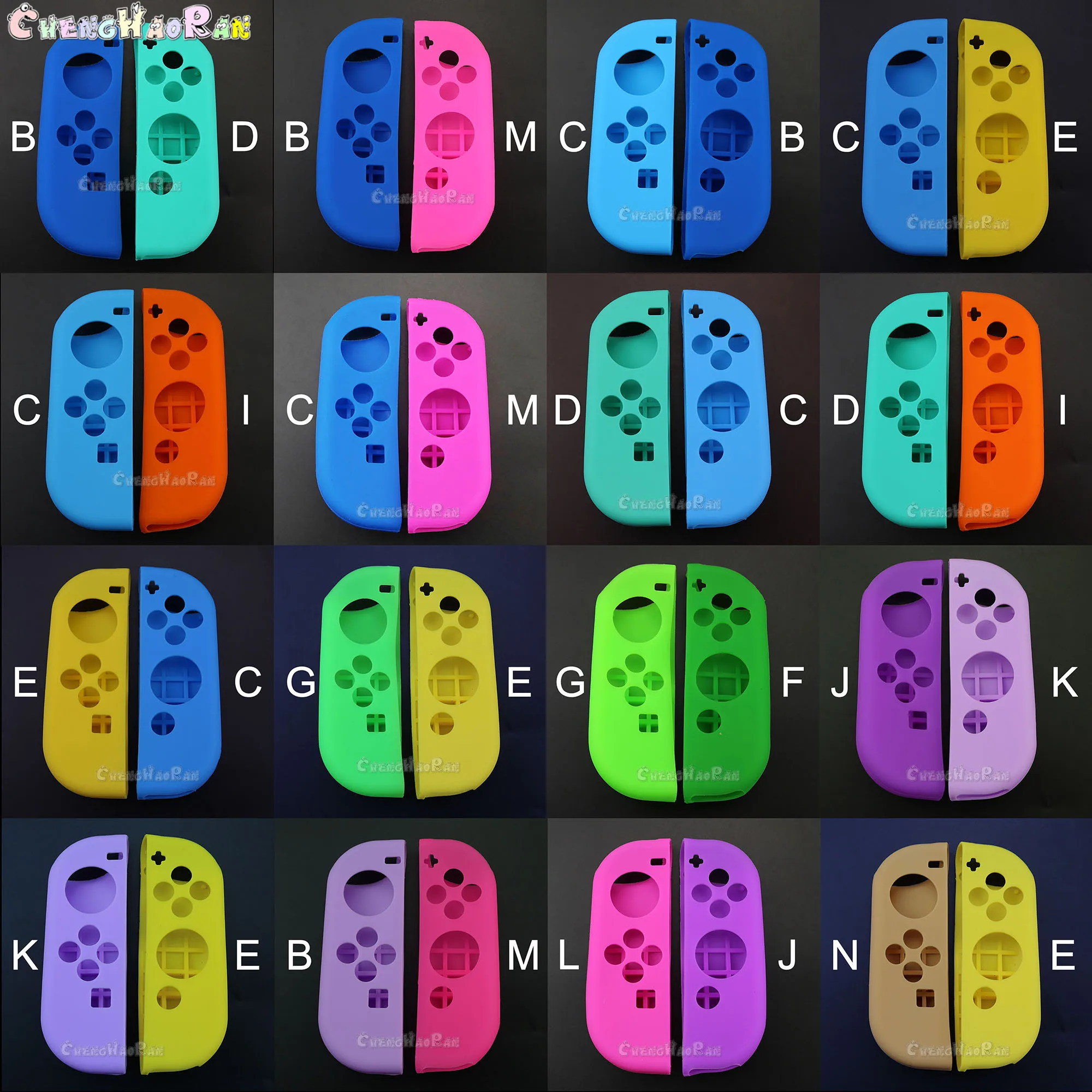 Skin-Case-Cover Nintendo Switch Right-Controller Silicone-Rubber Joy-Con for Left NX
