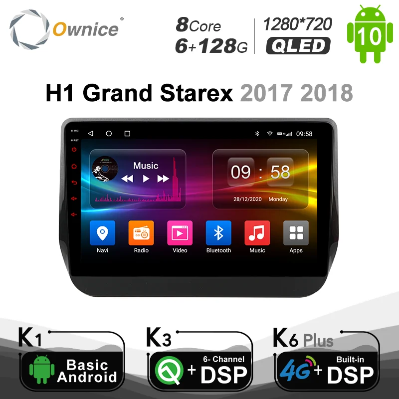 Автомобильный радиоприемник Ownice Android 10 0 DVD-навигация для Hyundai H1 Grand Starex 2017 2018 DVD GPS DSP