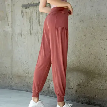 

Autumn Winter New Fitness Casual Solid Color Bloomers Europe The United States Loose Pants High Waist Beam Foot Harem Yoga
