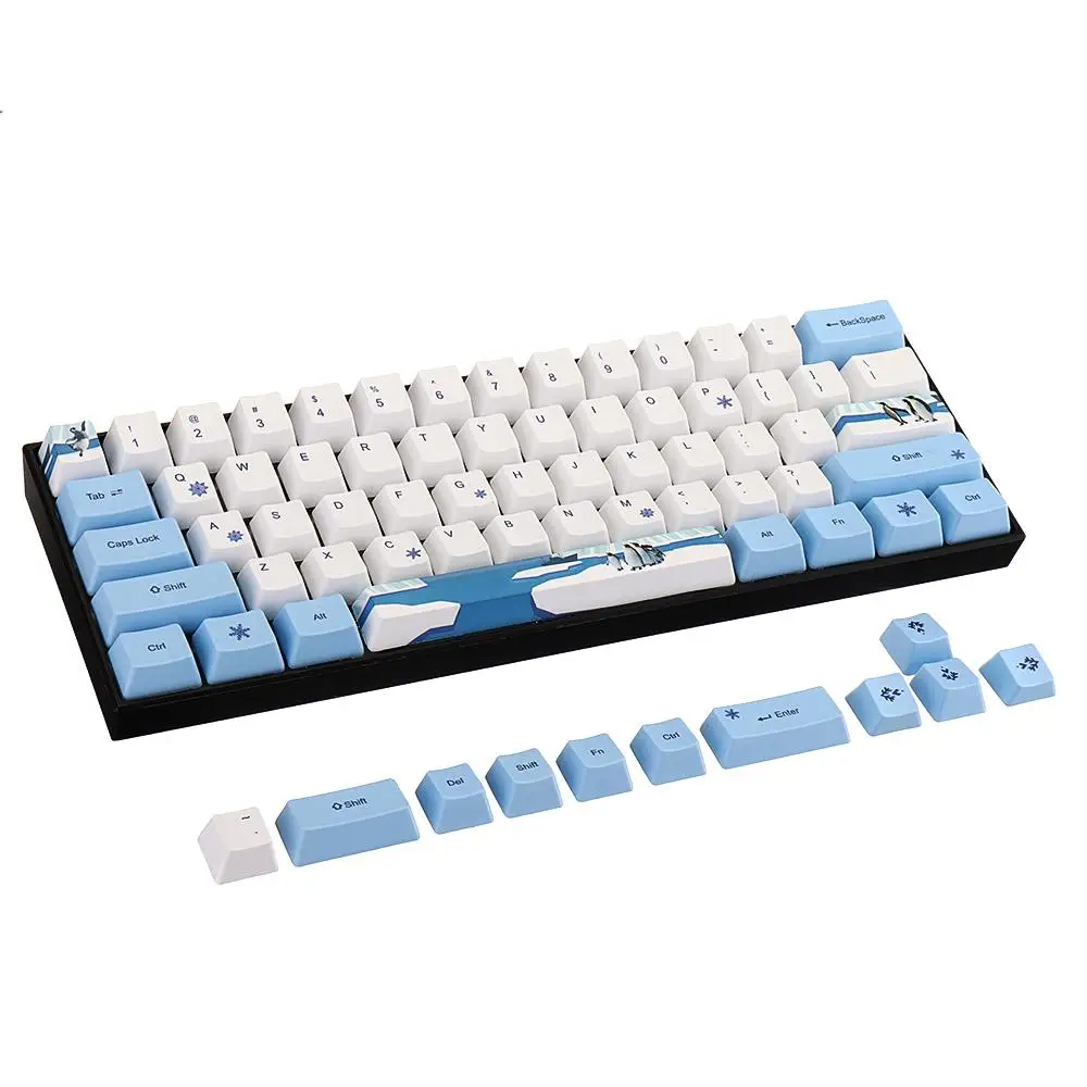 Клавиатура с пингвином PBT сублимация OEM профиль клавиатура для GK61 GK64 Механическая