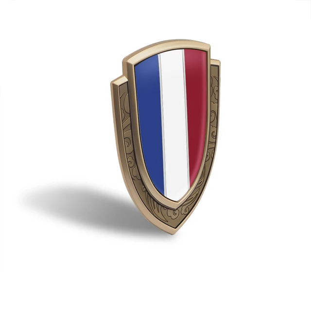 France Flag Shield Emblem Sticker For Peugeot Citroen Renault Ds