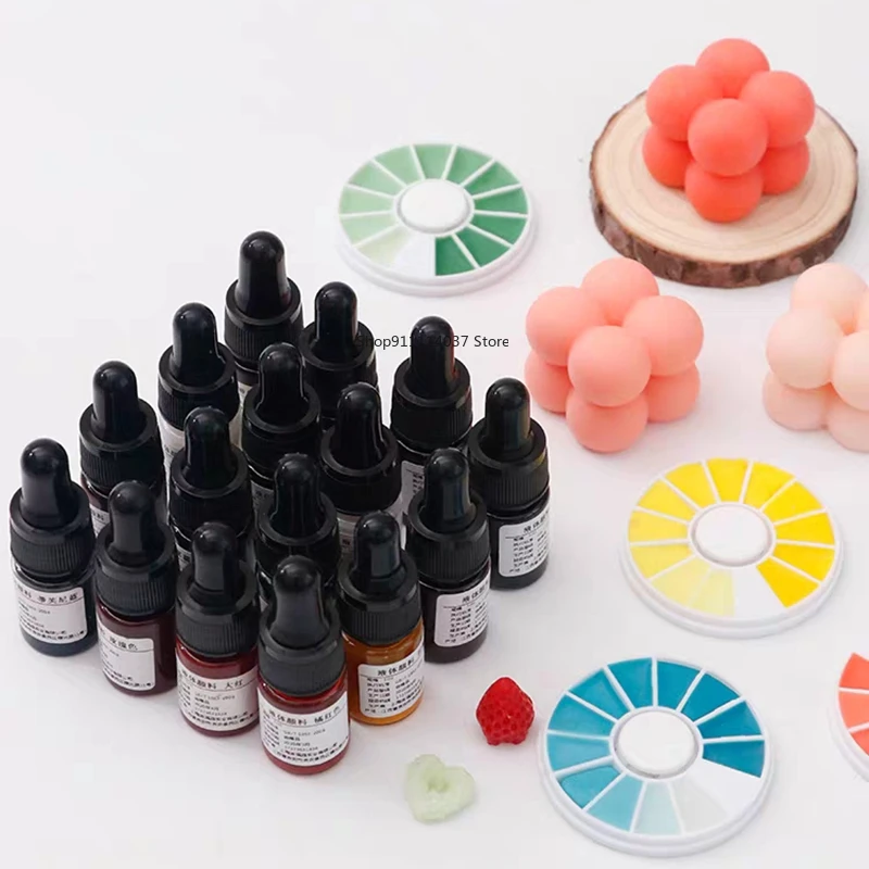 22 colors high-concentration candle liquid dye soy wax bee wax DIY Dying Resin Candle Soap Making Crafts 10ml XJ36