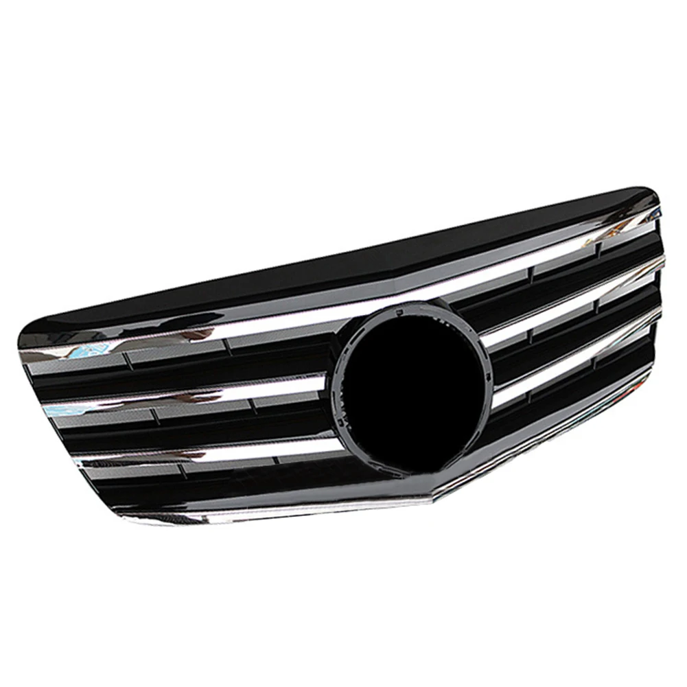 Передняя решетка радиатора для Mercedes Benz E Class W211 E320 E350 E500 2007 2008 2009 хром Черный ABS с эмблемой звезда