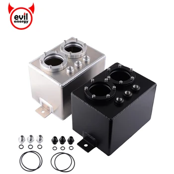 

evil energy 3L AN6 Fuel Oil Surge Tank With Fittings Aluminum Fuel Surge Tanks Can For 044 Fuel Pump Black Silver