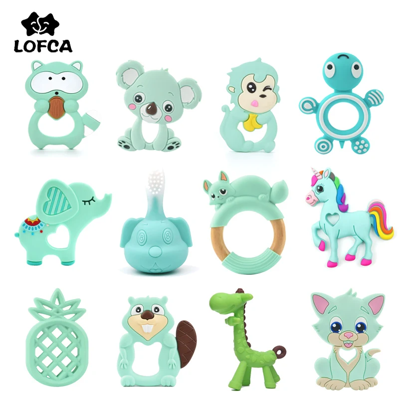 LOFCA (1 предмет) для маленьких Прорезыватель зубов силиконовых шариков не