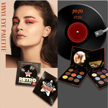 

New Nine Color Vinyl Record Eyeshadow Palette Earthy Modern Retro Look Fashionable Variety Eyeshadow pallete makeup