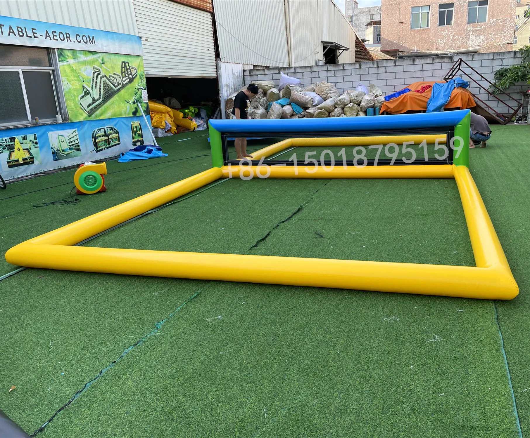 Buy Inflatable Volleyball Court for Backyard Beach Pool with Electric Pump,  Huge Outdoor Inflatable Volleyball Pool for Home Use Water Volleyball Sport  Game Online at desertcartINDIA