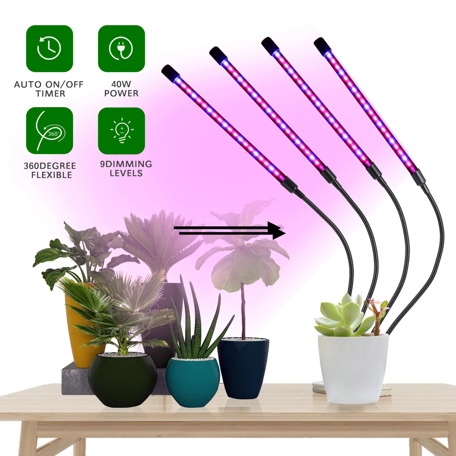 LED Grow Light 10/20/30/40W USB Phyto Lamp Full Spectrum Fitolampy Control For Plants Seedlings Flower Indoor Fitolamp Box | Освещение