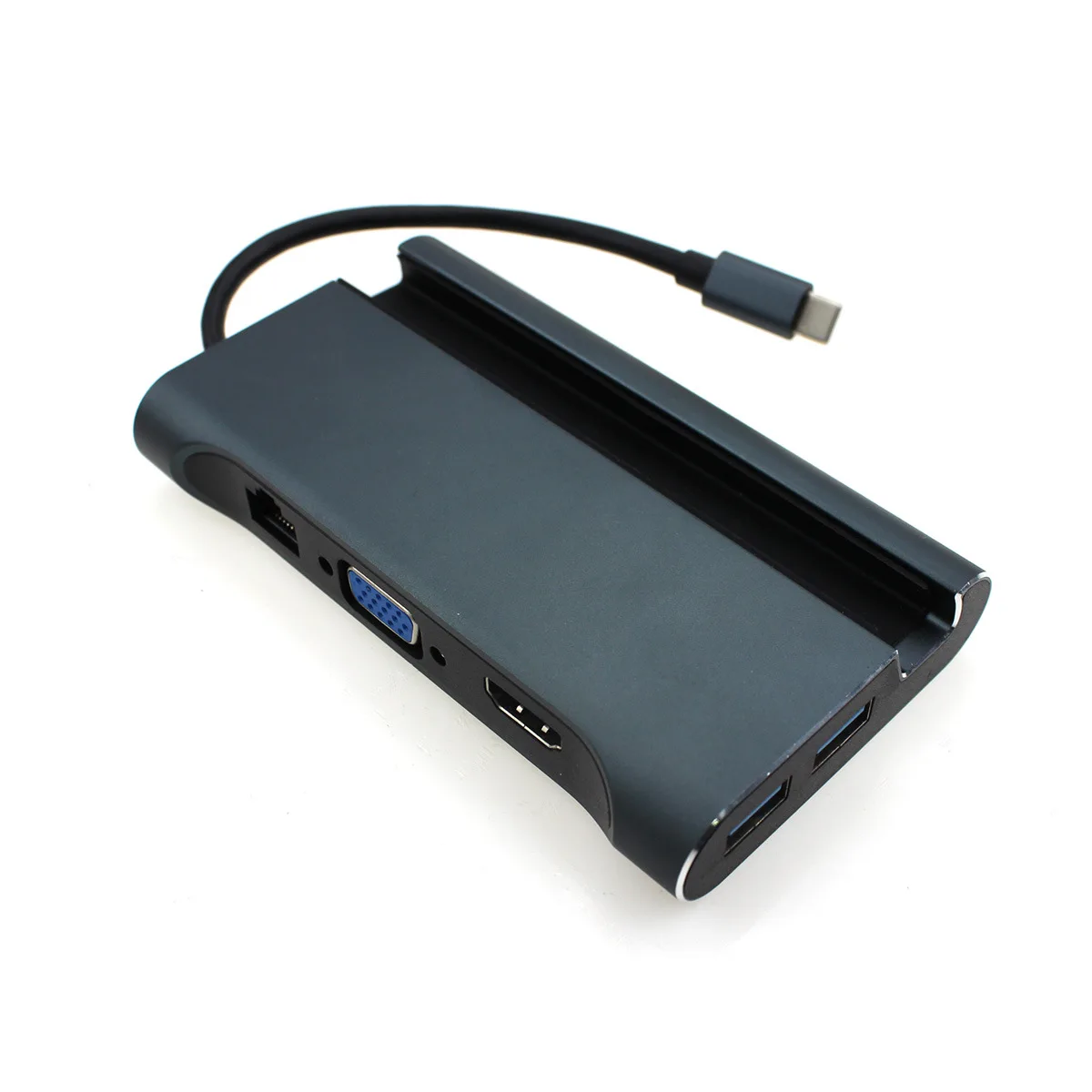 

TYPE-C to hdmi vga Hub 4K High-definition Output 7-in-1 MacBook Docking Station Network Card