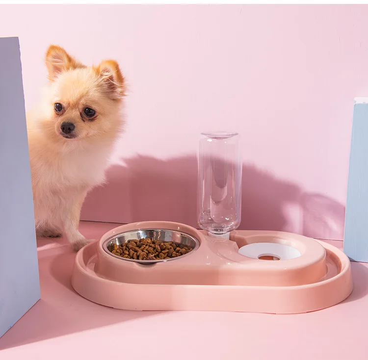 Dog Drinking Water Machine Automatic Dog Bowl Cat Bowl Double Bowl Pet Feeder Teddy Water Drinker Cat Drinking Machine