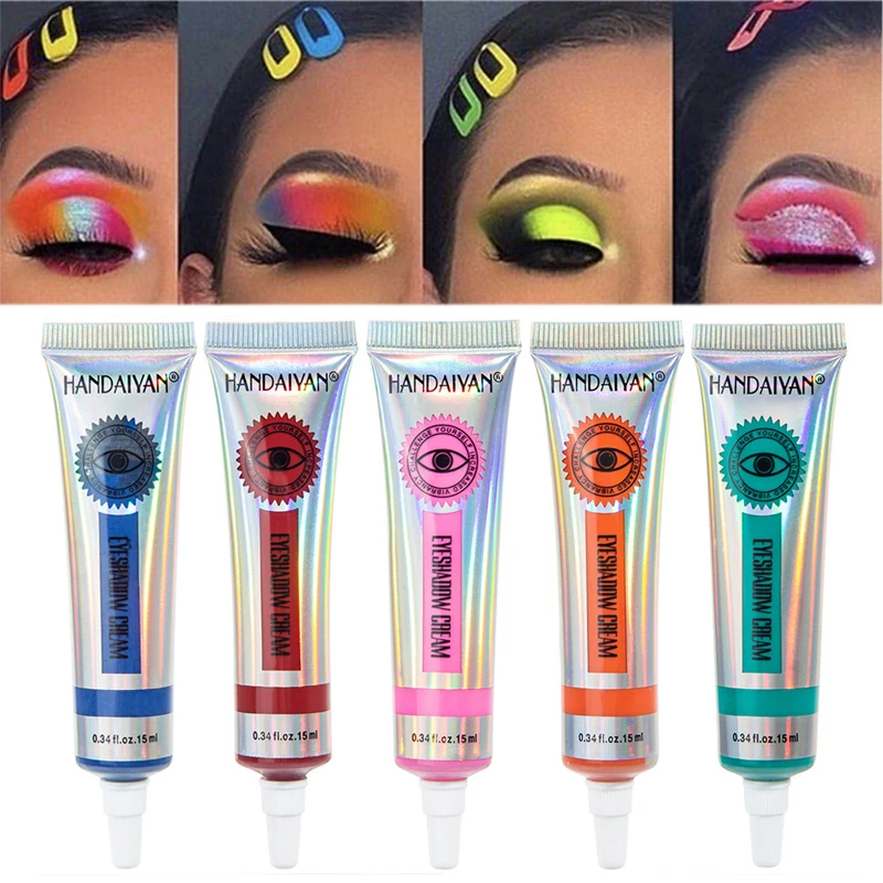 

HANDAIYAN Pink Yellow Matte Eyeshadow Pigment Colorful Neon Eye Shadow Dust Long Lasting Makeup Eyeshadow Cream Cosmetics