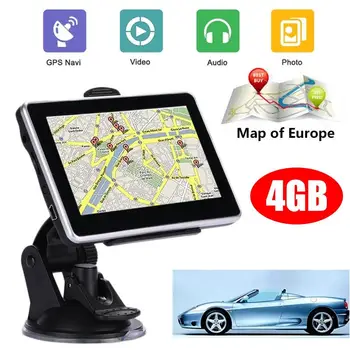 

Vehemo Mp3 MP4 Player Automobile Car GPS Navigator Motor Navigation Player for Built-In Europe Map Hands-Free Stereo for 4GB