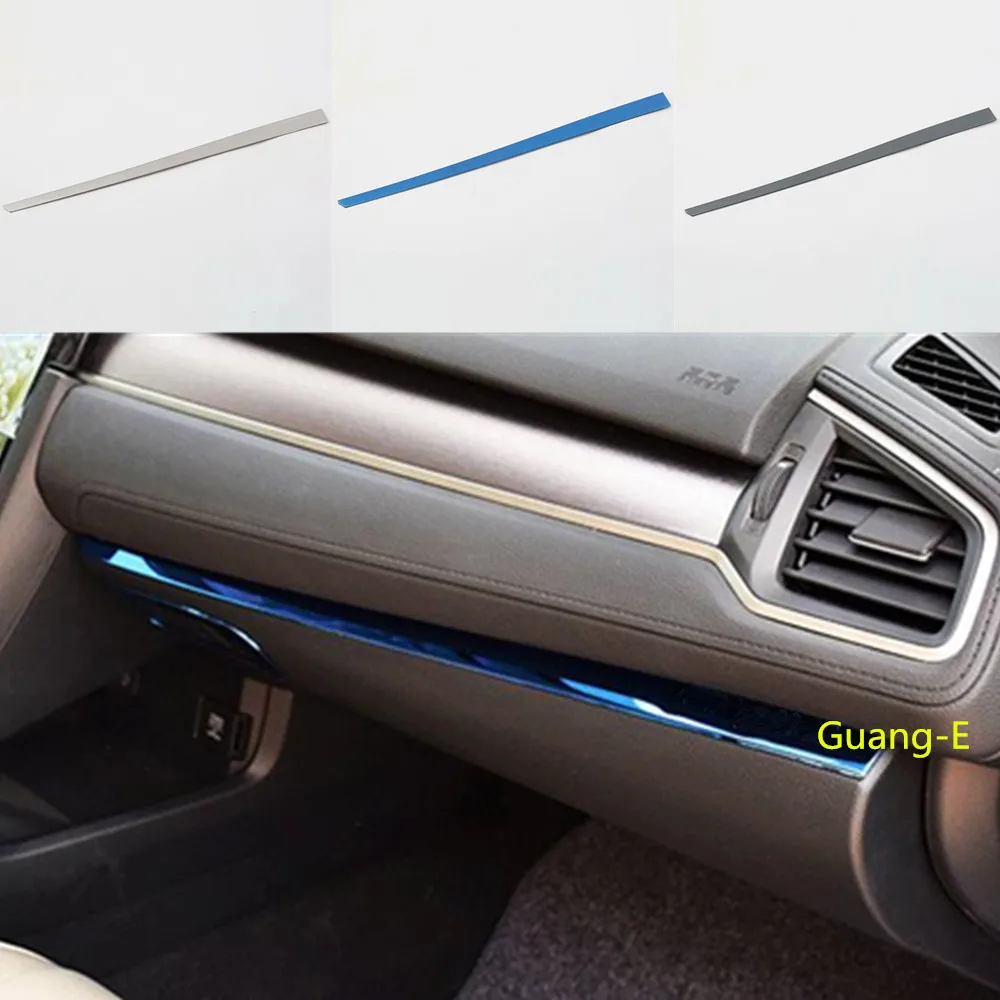 Для Honda civic 10th sedan Внутренняя крышка автомобиля отделка консоль из нержавеющей стали управления приборной панели панельная накладка коробки вытяжки