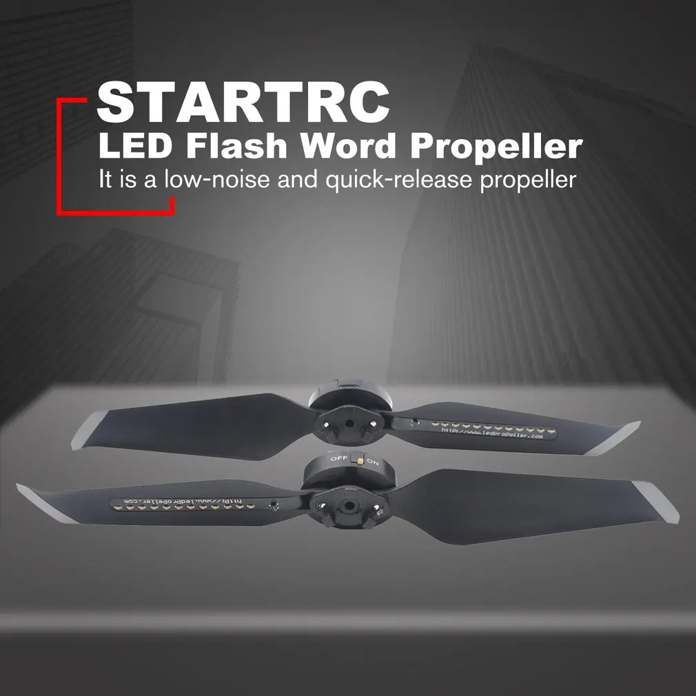 2 шт. программируемый светодиодный Flash Word пропеллеры для DJI Mavic Pro Platinum 20J Прямая