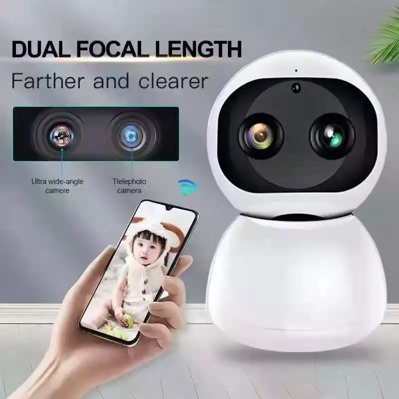

2MP 1080P Yoosee/Carecam APP Dual Lens 8X Zoom Wireless PTZ IP Dome Camera AI Humanoid Detection Home Security CCTV Baby Monitor