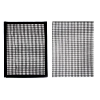 

2x BBQ Environmentally Friendly Reusable Barbecue Mat Barbecue Grill Replacement Mesh Net for Outdoor Cooking Tool