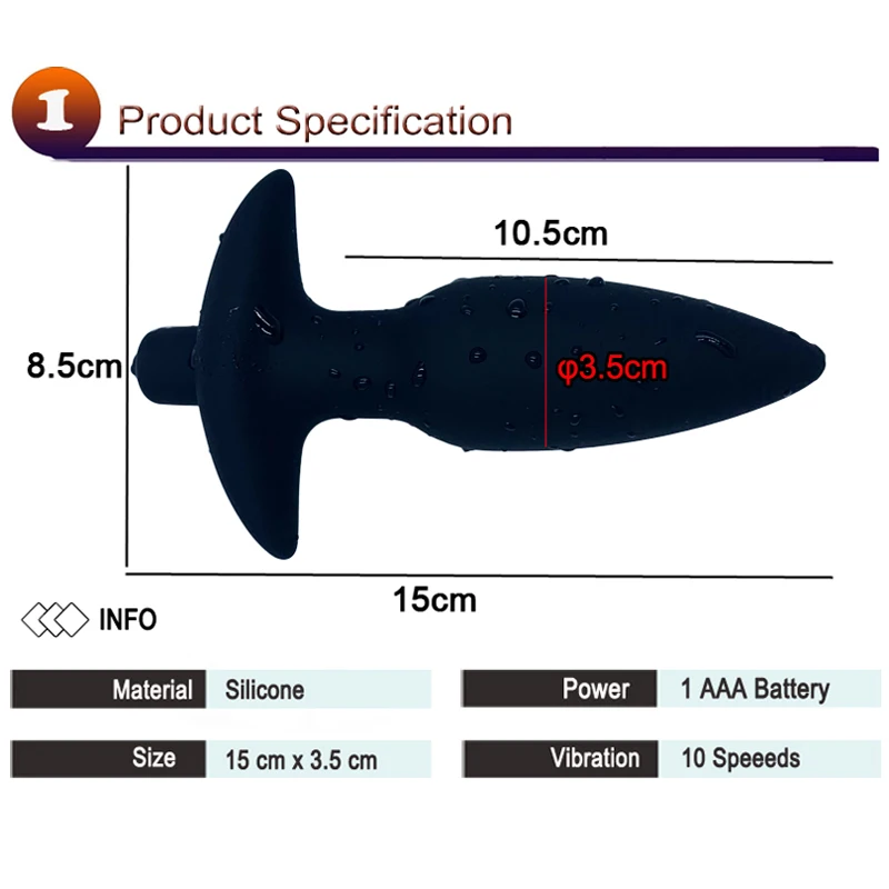 Anal vaginal Butt Plug Vibrator For Men Women Masturbator G Spot Prostate Massager Anus Stimulation Vibrate Sex Toys for Adults