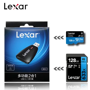 

Lexar USB 3.1 Card Reader SD Micro SD/TF Card Reader TransFlash Memory Card SDHC SDXC High Speed Multi-Function 2in1 For TF SD