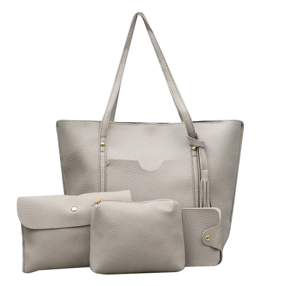 Роскошные сумки женские дизайнерские сумки из четырех частей сумка-мессенджер сумка-кошелек сумка bolsa feminina женская сумка# XP30 - Цвет: Gray