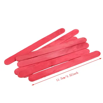 

50Pcs Wooden Colorful Popsicle Sticks for Kids DIY Crafts Ice Cream Props Making 634F