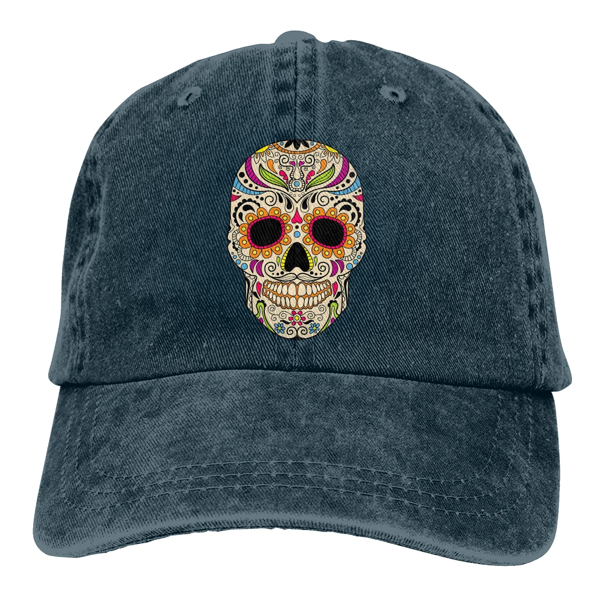 Mexican Color Skull Baseball Cap Men 