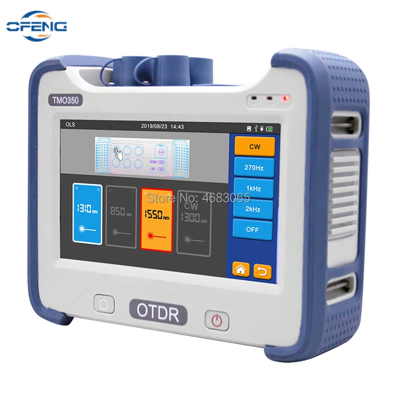 TMO350 OTDR 1310/1550/1625nm 35/33/33dB с VFL/КПМ/операции 10 мВт Сенсорный экран OTDR Оптический измеритель коэффициента отражения методом временных интервалов