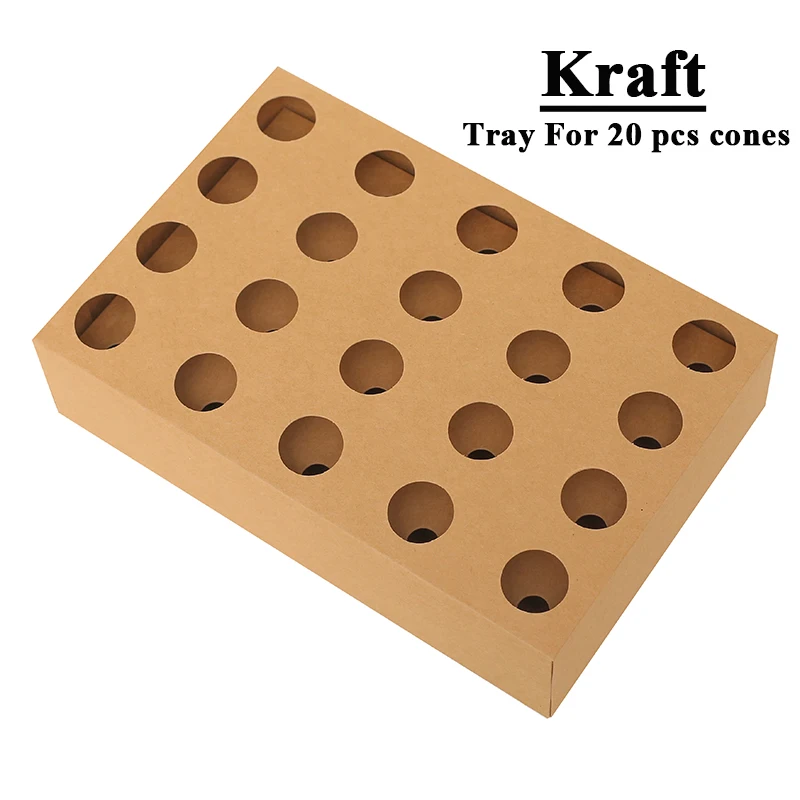 Party Decorations Confetti Cone Holder FEESTIGO Natural Petals Confetti Cones Holder For Wedding Decoration Party Poppers Cones Stand Box Tray