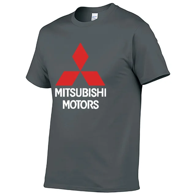 Мужская футболка с коротким рукавом и логотипом автомобиля Mitsubishi, летняя повседневная мужская однотонная хлопковая футболка, модная одежда в стиле хип-хоп Harajuku