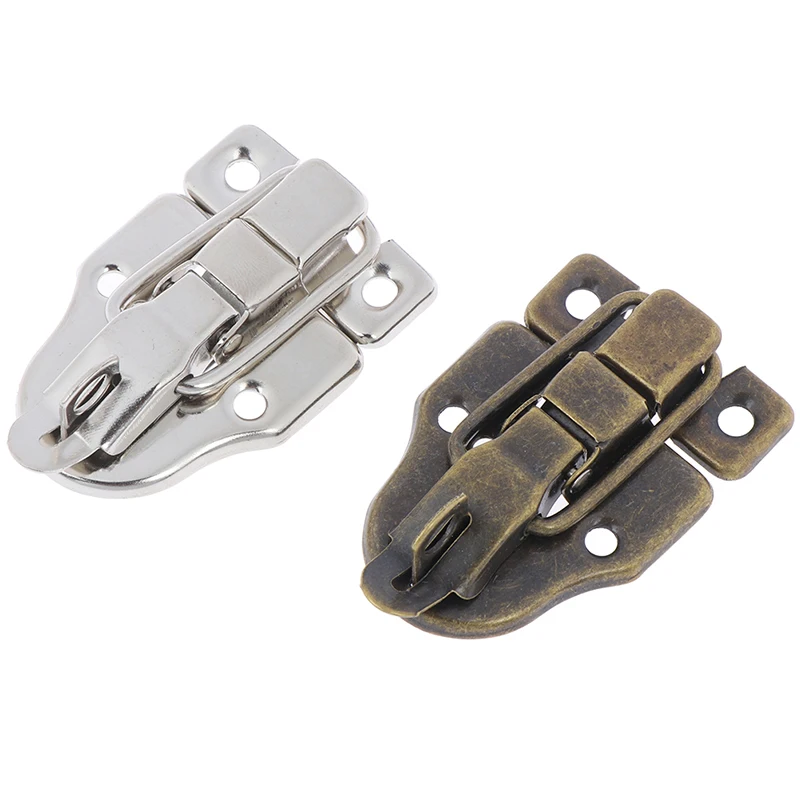 2pcs Jewelry Chest Box Antique Metal Buckle Suitcase Case Toggle Lock Hasp Latch