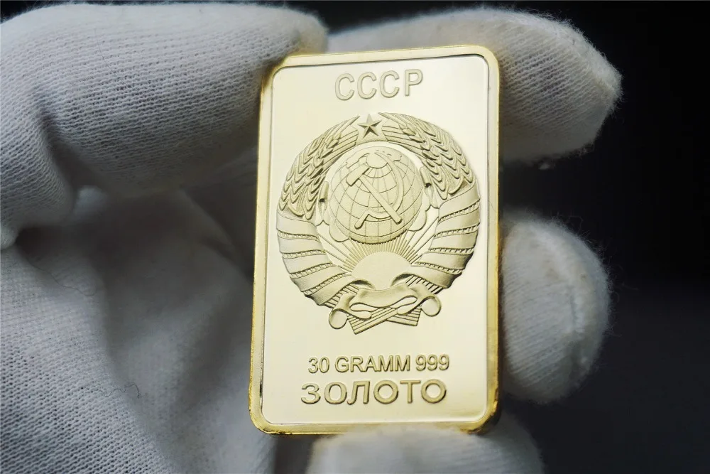 CCCP gold plated souvenir coin Russia medal coin USSR bullion collection coin YL 