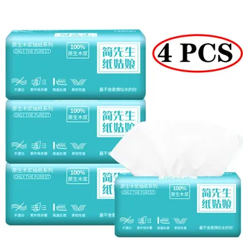 

In stock 4 Packs 80 Sheets Toilet Paper Towels Oil Wiping Disposable Kitchen Table Dish Cleaning Paper Raw Wood Pumping Paper