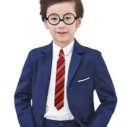 Besegad 1 шт. полосатый галстук + 1 шт. без объектива очки для детей для взрослых, косплей на Хэллоуин ролевые игры маскарадный костюм