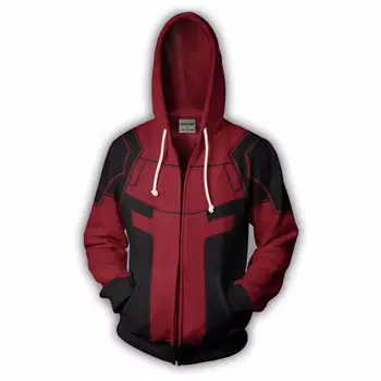 

2019 New Hoodies Sweatshirts Hoodies Coat Costume Deadpool Clothes Legion Hoodie Zip Up 3D Printed Zipper Hoodies tops shipping