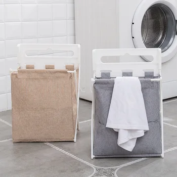 

Foldable Laundry Basket Wall-mounted Oxford Clothes Storage Baskets X Shaped Clothing Toy Storage Bin Bucket Bathroom Organizer