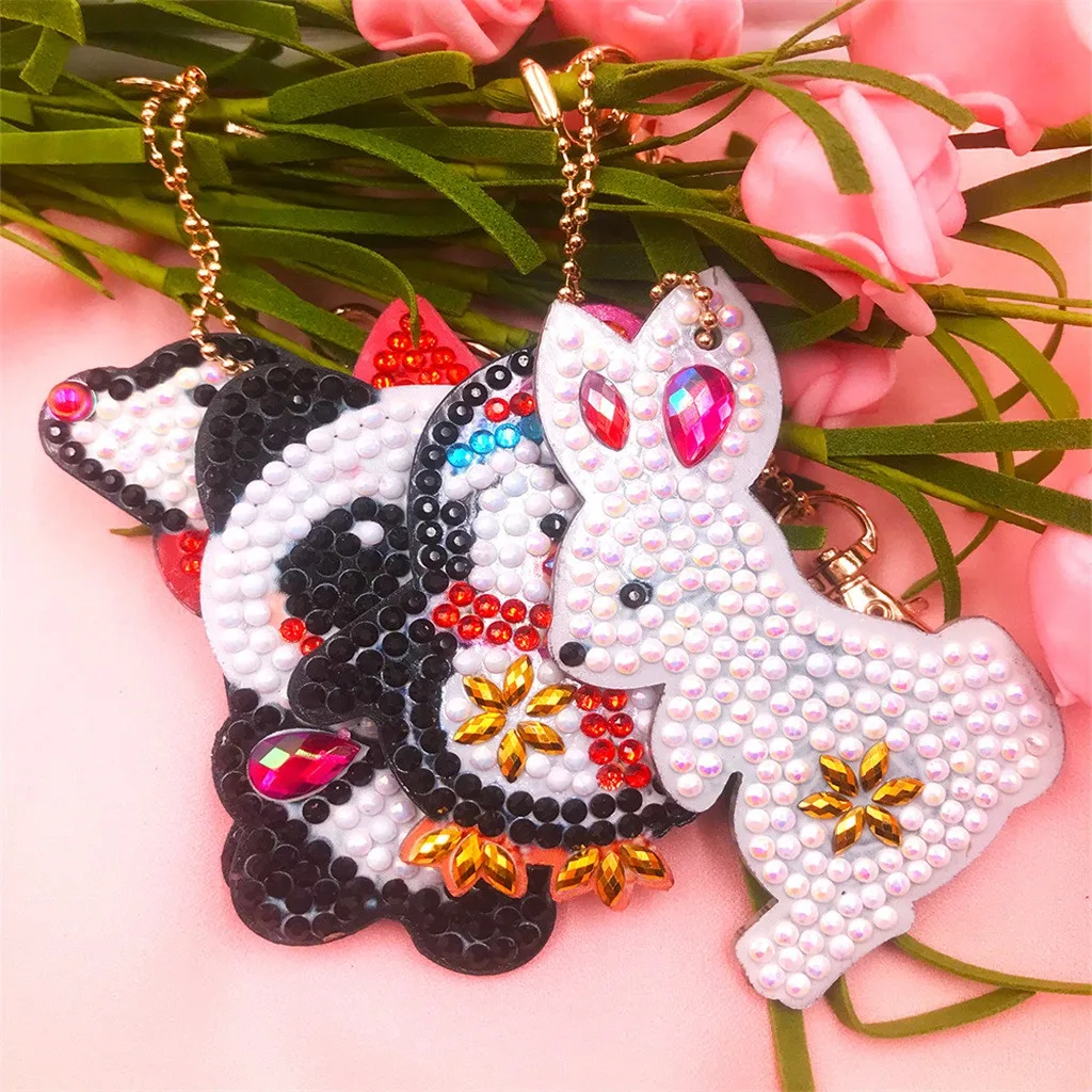 4 шт. 5D DIY алмазная живопись для женщин и девушек сумка для ювелирных изделий брелок Подвеска полная специальная форма d дрель вышивка в форме ангела# R15