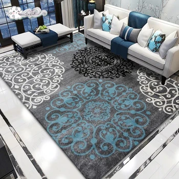 

Bedroom Cover Carpet Chinese Vintage Style Floor Rug For Living Room Nordic Floral Print Luxury Floor Mat Home Decorative Carpet