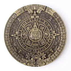 Cinto de calendário solar aztec, padrão misterioso da composição mayan antiga